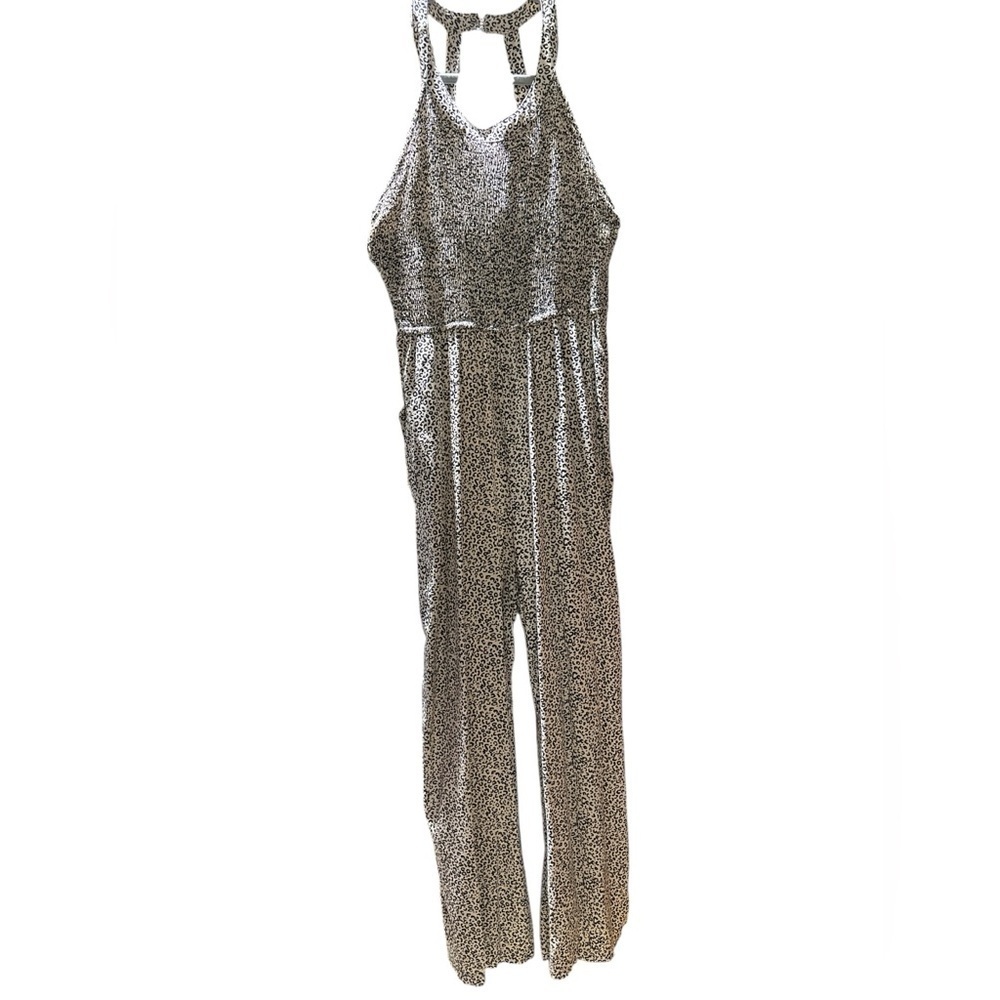Jessica Simpson Black and White Patterned Jumpsuit